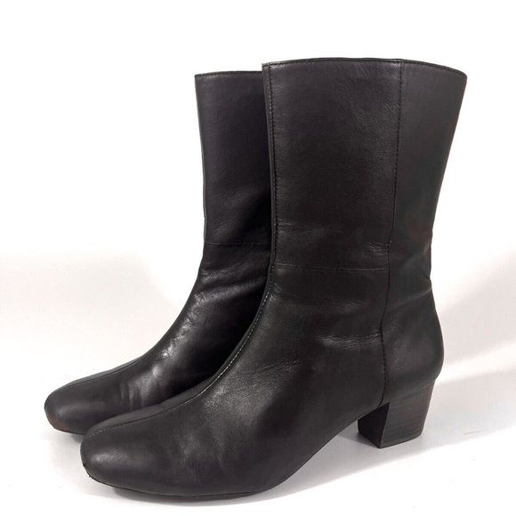 ONEENO Women's Minimalist Leather Ankle Boots - Brown, Size 10.5